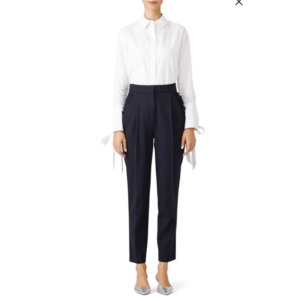 Rebecca Taylor Spring Suiting Ruffle Pants - Picture 13 of 16